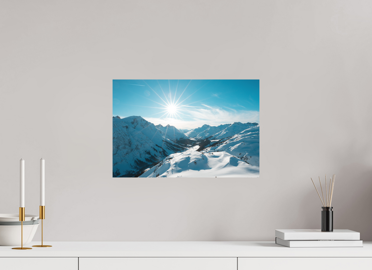 45 x 30 cm, Papierprint ohne Rahmen Winter Mood in the Zugertal, Lech