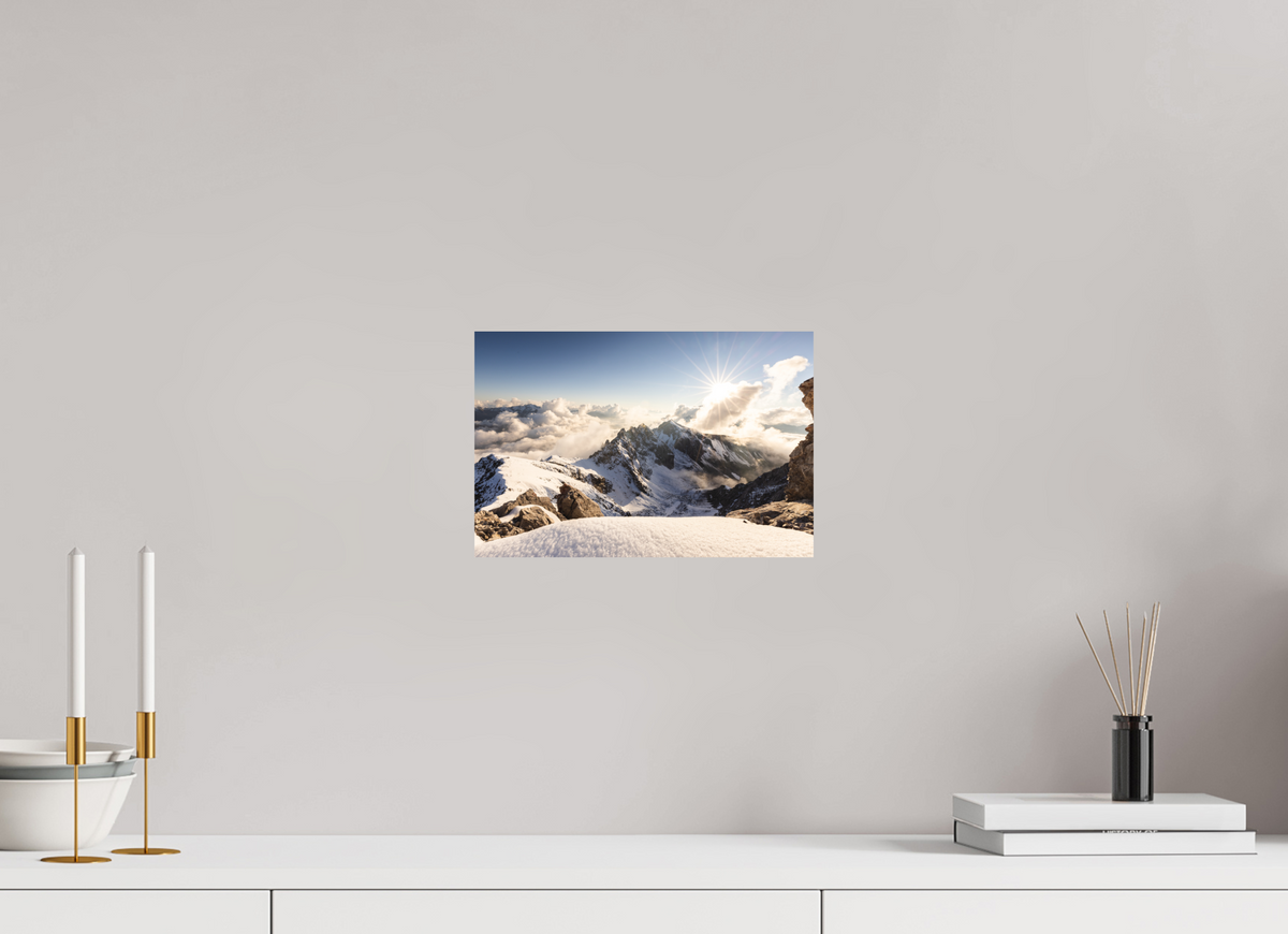 30 x 20 cm, Papierprint ohne Rahmen Dramatic Sunset at the Valluga, Arlberg