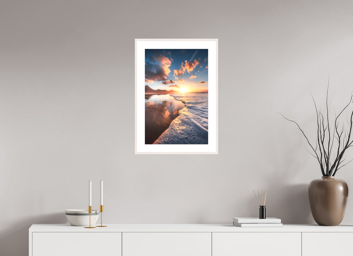 40 x 60 cm, Rahmen-Weiß Playa de Cofete, Fuerteventura