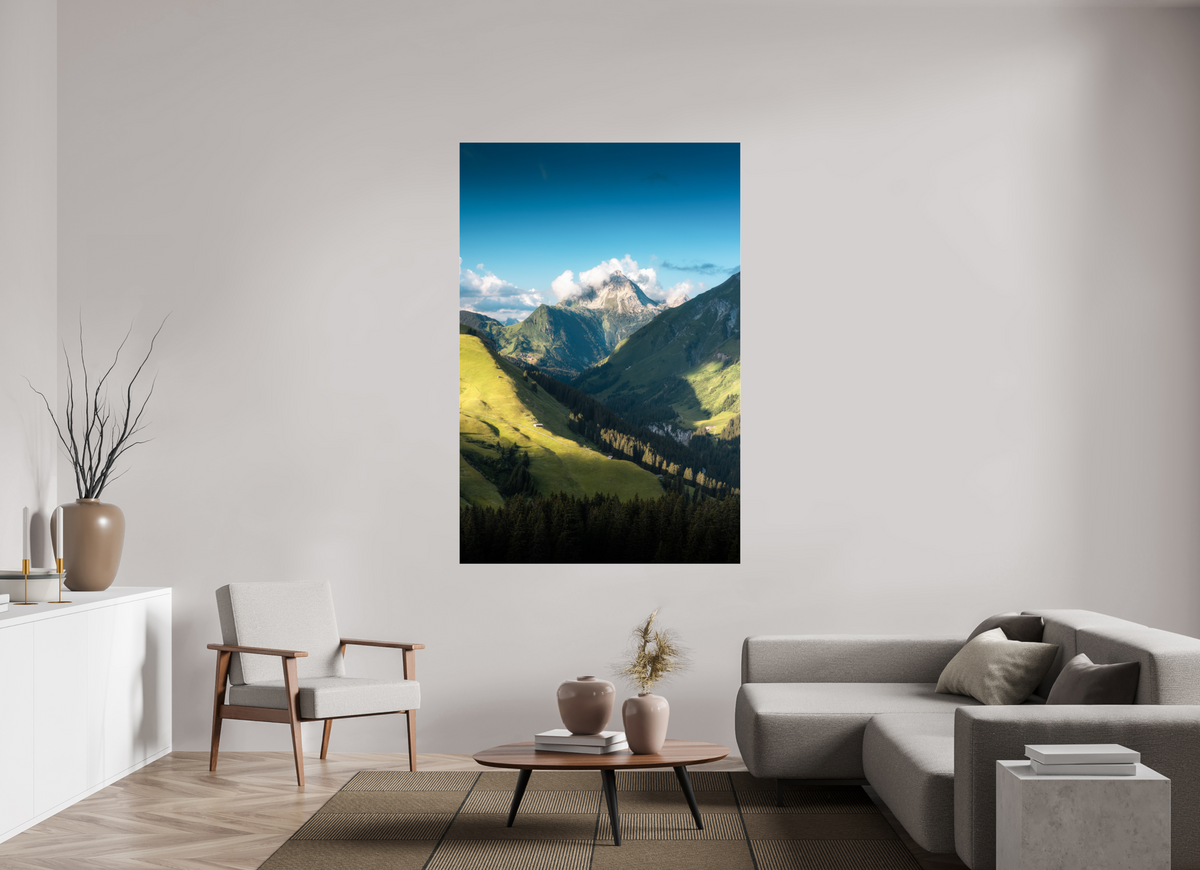 120 x 180 cm, Photo Print Under Acrylic Glass Biberkopf Valley, Warth