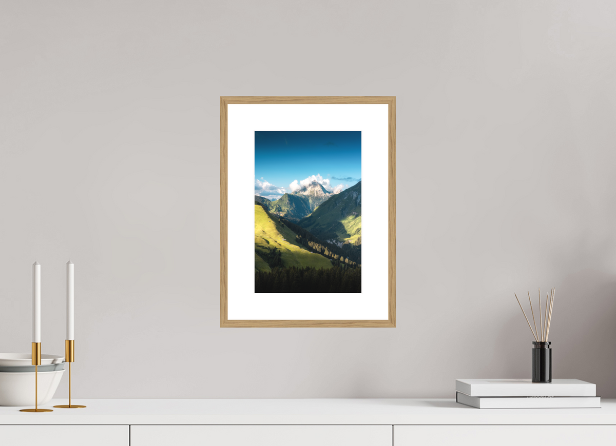 20 x 30 cm, Rahmen-Holzoptik Biberkopf Valley, Warth