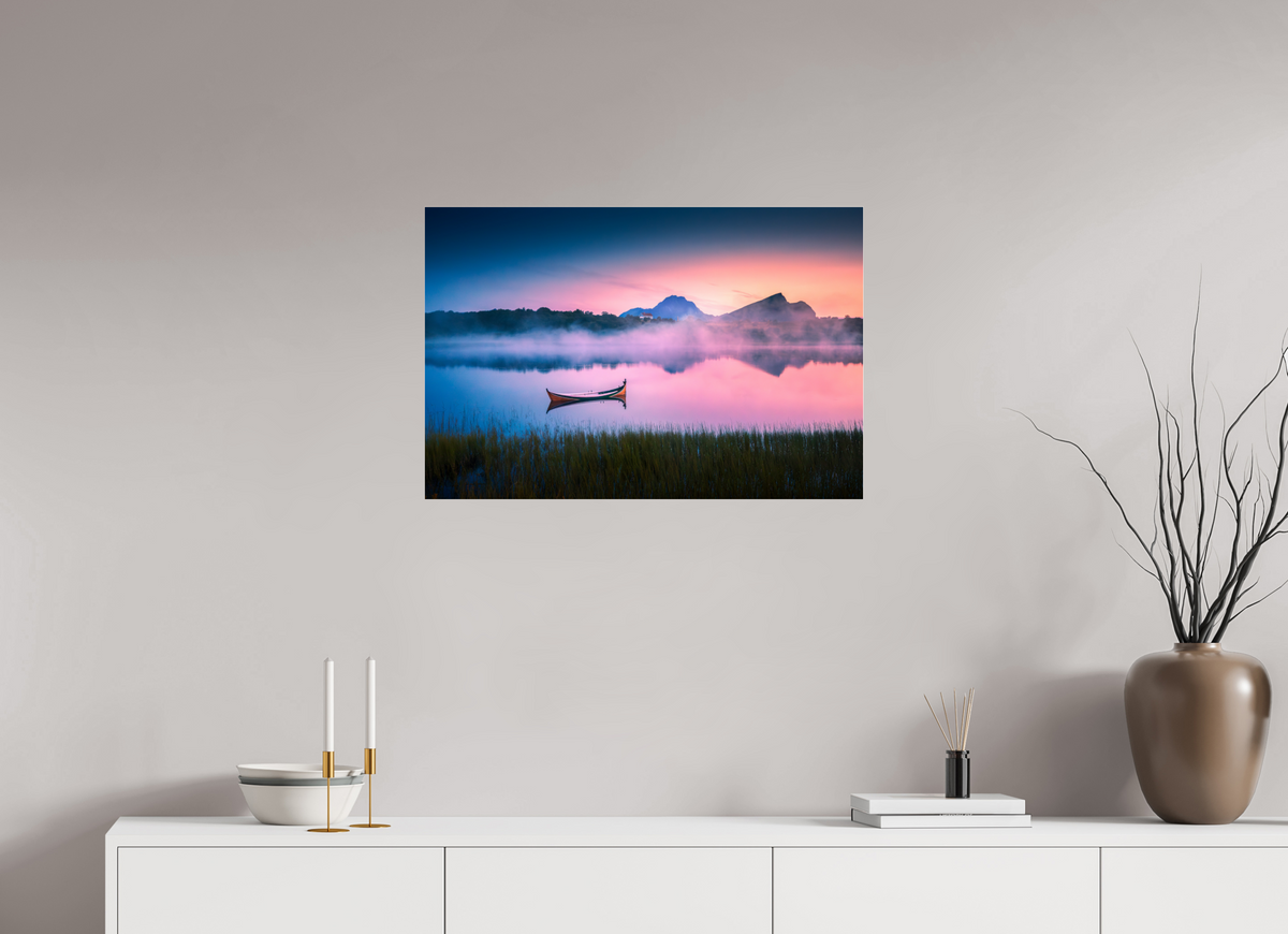 75 x 50 cm, Photo Print Under Acrylic Glass Evening Mood, Lofoten