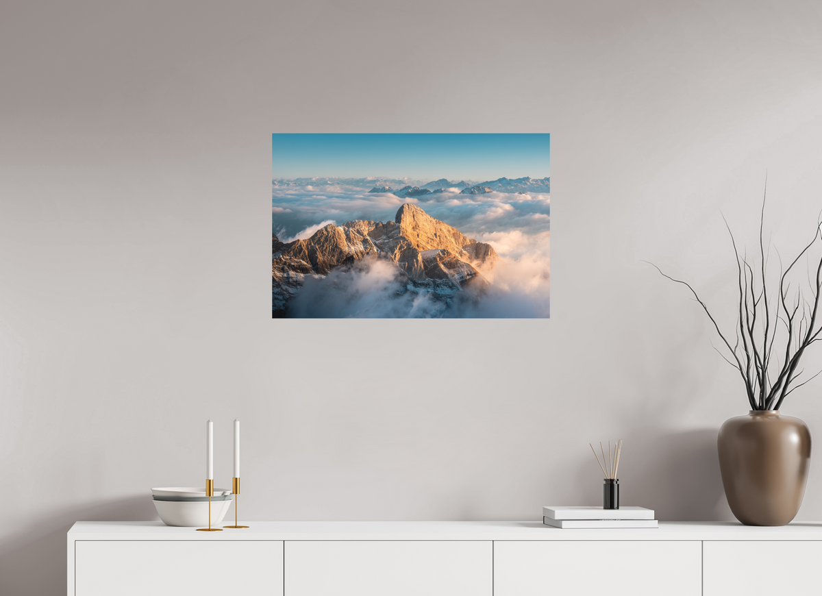 75 x 50 cm, Papierprint ohne Rahmen Säntis Sunset, Switzerland Alps
