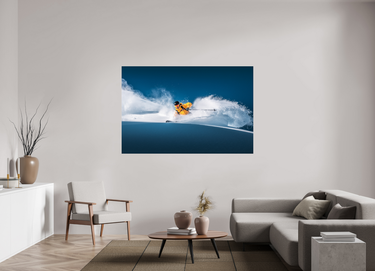 180 x 120 cm, Photo Print Under Acrylic Glass Powder Turns, Arlberg