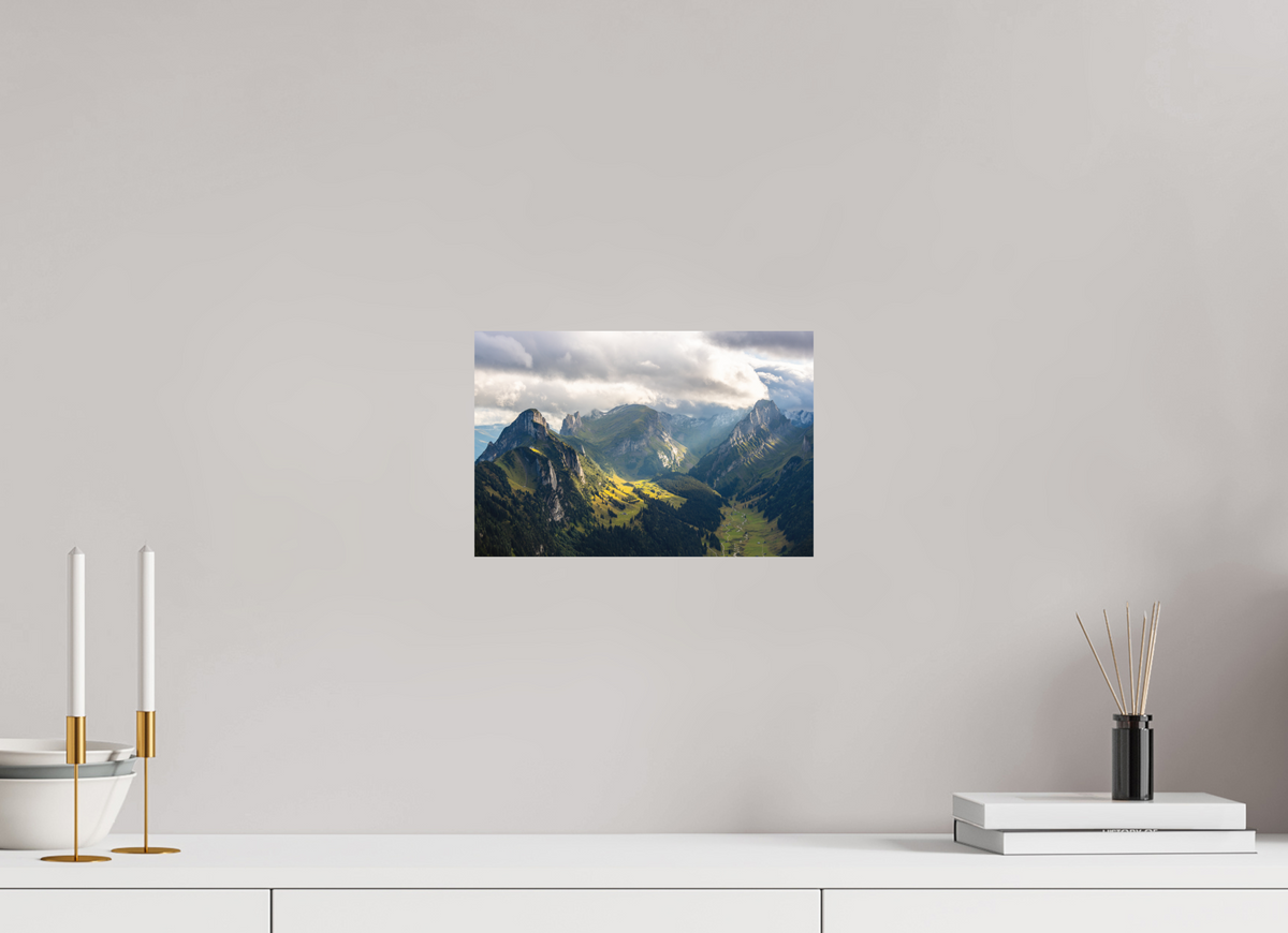 30 x 20 cm, Papierprint ohne Rahmen Valley in the Alpstein