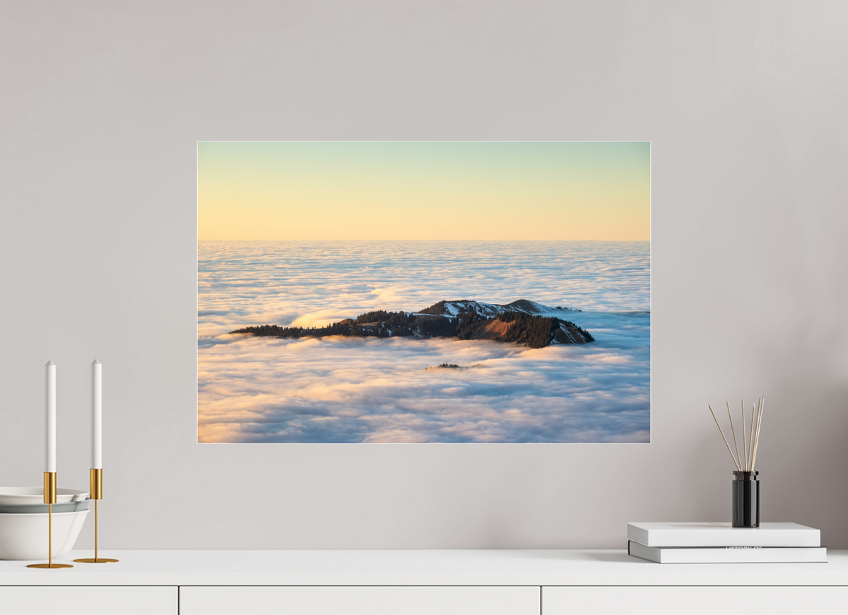 60 x 40 cm, Photo Print Under Acrylic Glass Island in the Sea of Fog, Hohe Matona