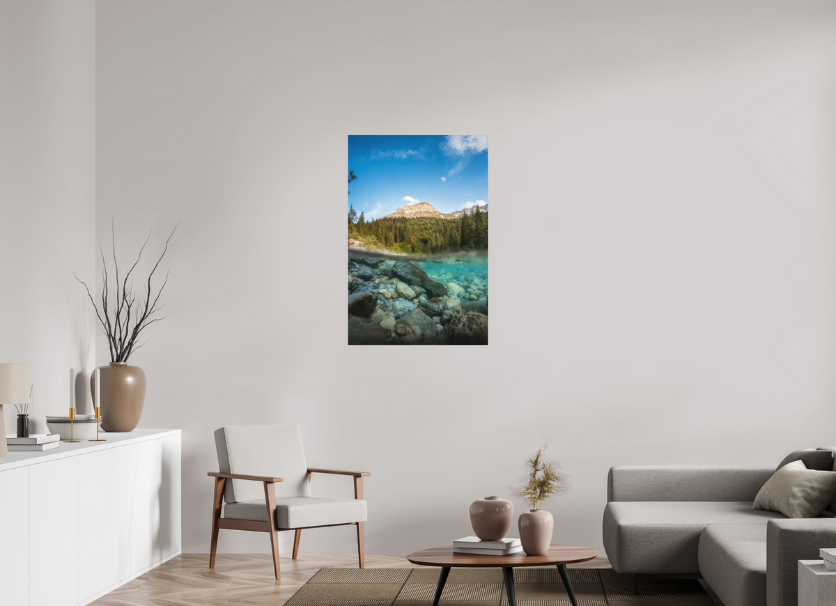 70 x 105 cm, Papierprint ohne Rahmen Summer on the Lech River, Arlberg