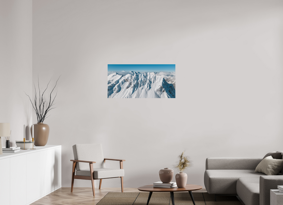 100 x 50 cm, Papierprint ohne Rahmen Omeshorn Winter, Arlberg Austria