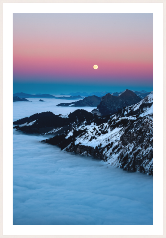 Main image Moonrise Over the Sea of Fog, Hohe Matona