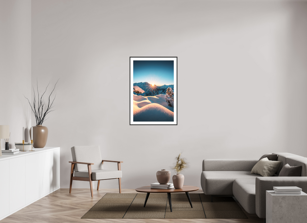 70 x 105 cm, Rahmen-Schwarz Kriegerhorn, Lech Arlberg