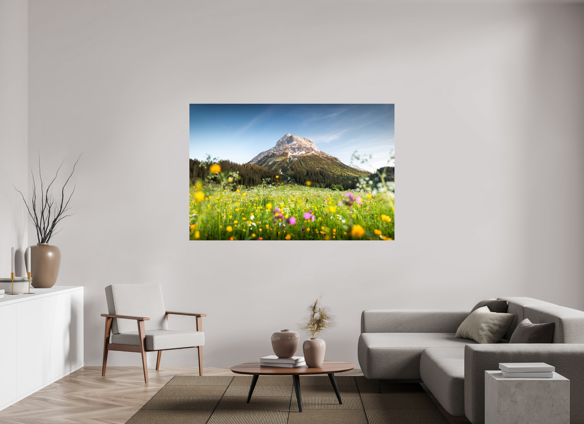 180 x 120 cm, Photo Print Under Acrylic Glass Omeshorn, Lech Alps