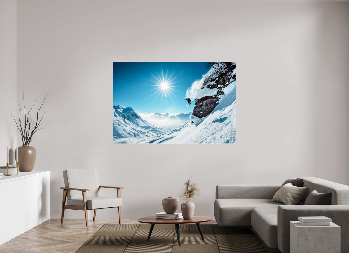 180 x 120 cm, Photo Print Under Acrylic Glass Freeride Jump, Lech Zürs