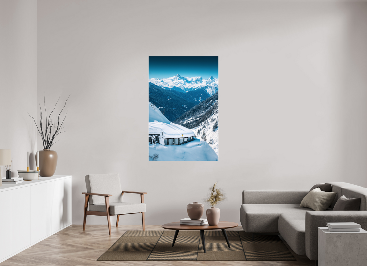 100 x 150 cm, Photo Print Under Acrylic Glass Ski Jump at the Flexenpass, Arlberg