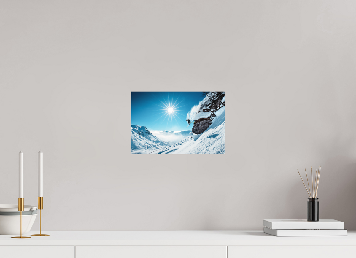 30 x 20 cm, Papierprint ohne Rahmen Freeride Jump, Lech Zürs