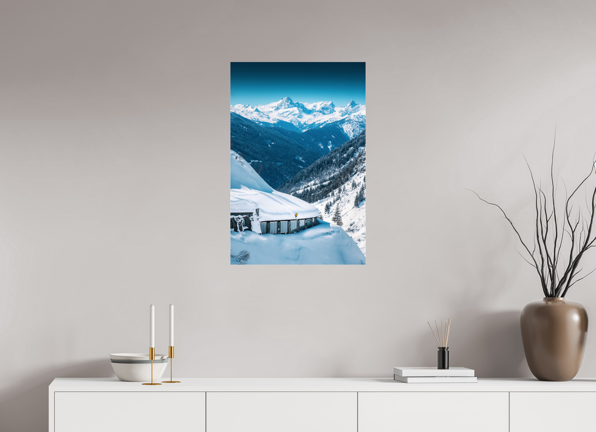 50 x 75 cm, Photo Print Under Acrylic Glass Ski Jump at the Flexenpass, Arlberg