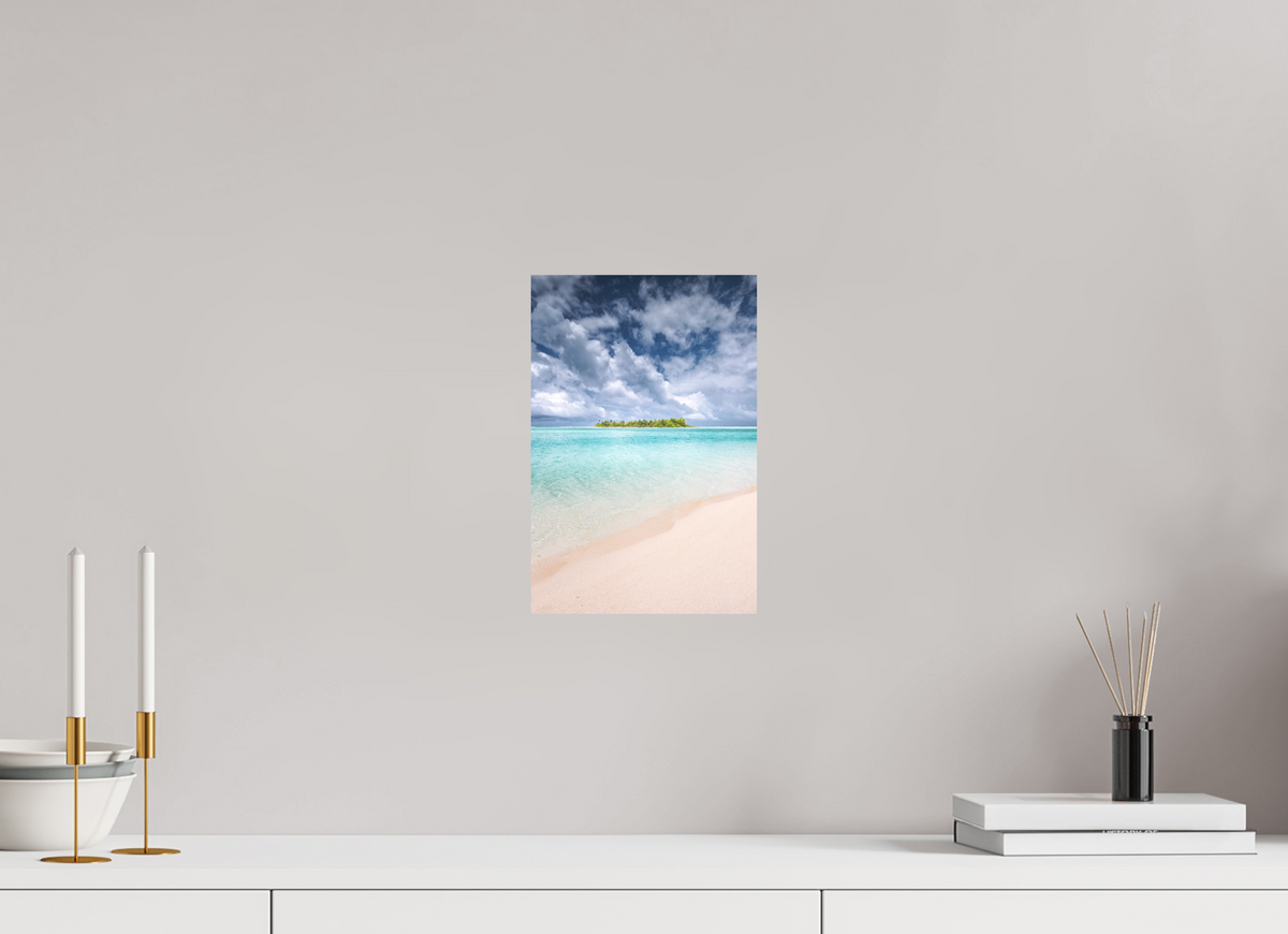 20 x 30 cm, Papierprint ohne Rahmen Tropical Coastline, Aitutaki