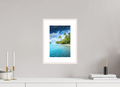 20 x 30 cm, Rahmen-Weiß Palm Coast, Aitutaki Lagoon