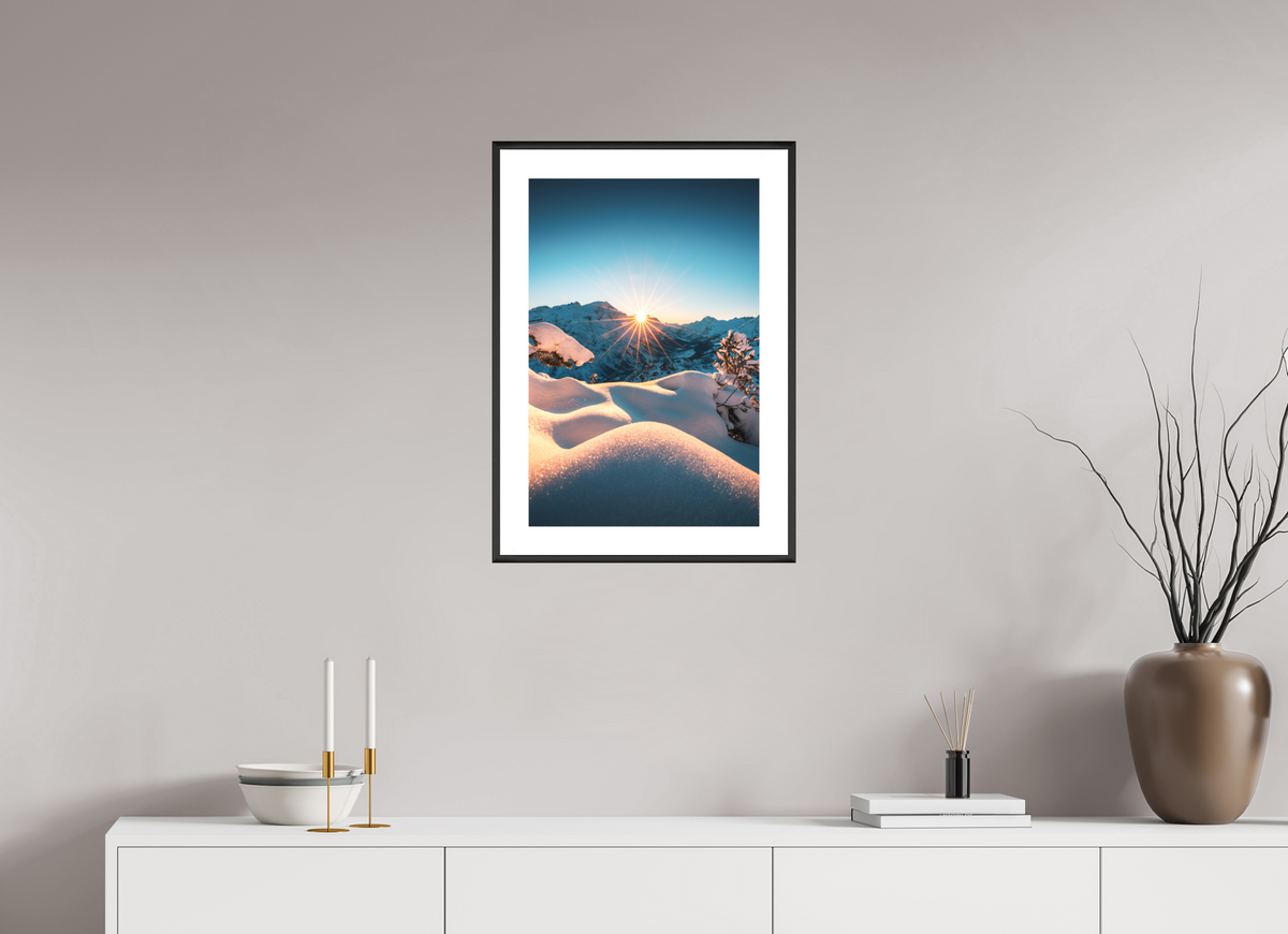 40 x 60 cm, Rahmen-Schwarz Kriegerhorn, Lech Arlberg