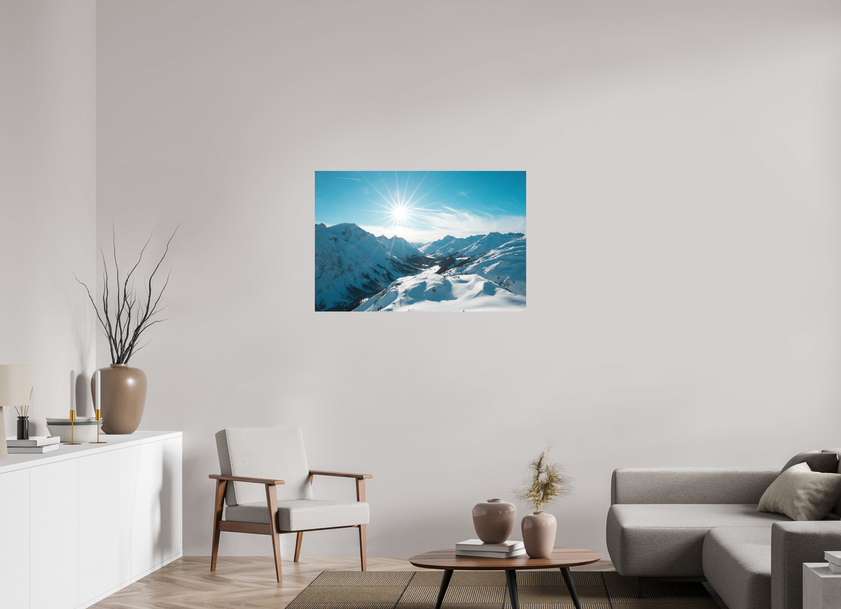 105 x 70 cm, Papierprint ohne Rahmen Winter Mood in the Zugertal, Lech