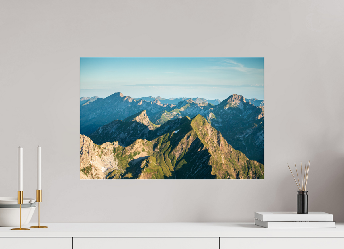 60 x 40 cm, Photo Print Under Acrylic Glass Mohnenfluh Morning Light, Lech Austria