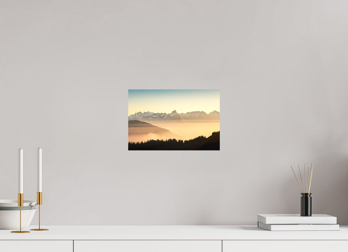 30 x 20 cm, Papierprint ohne Rahmen Zimba Above the Sea of Fog, Vorarlberg