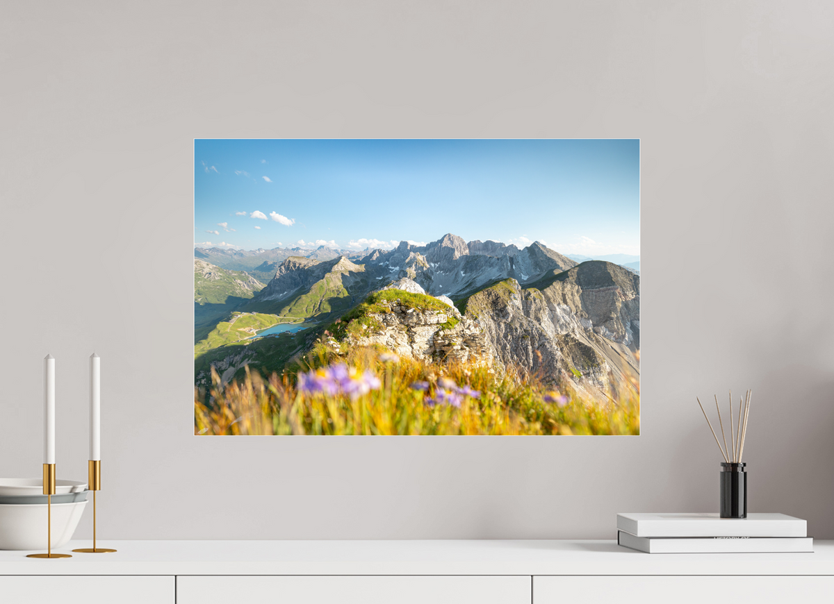 60 x 40 cm, Photo Print Under Acrylic Glass Omeshorn Summer Hike, Austria Arlberg