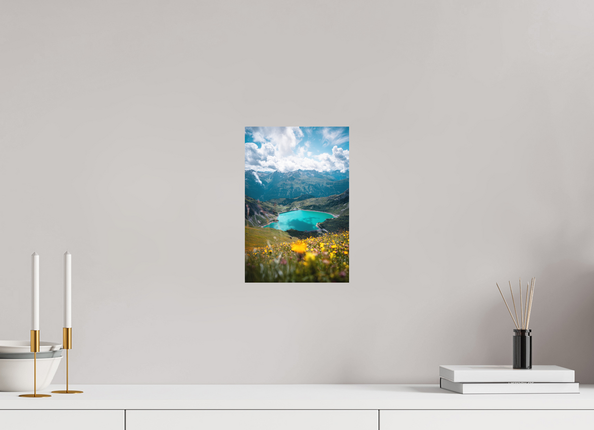 20 x 30 cm, Papierprint ohne Rahmen Turquoise Lake in Summer, Lech