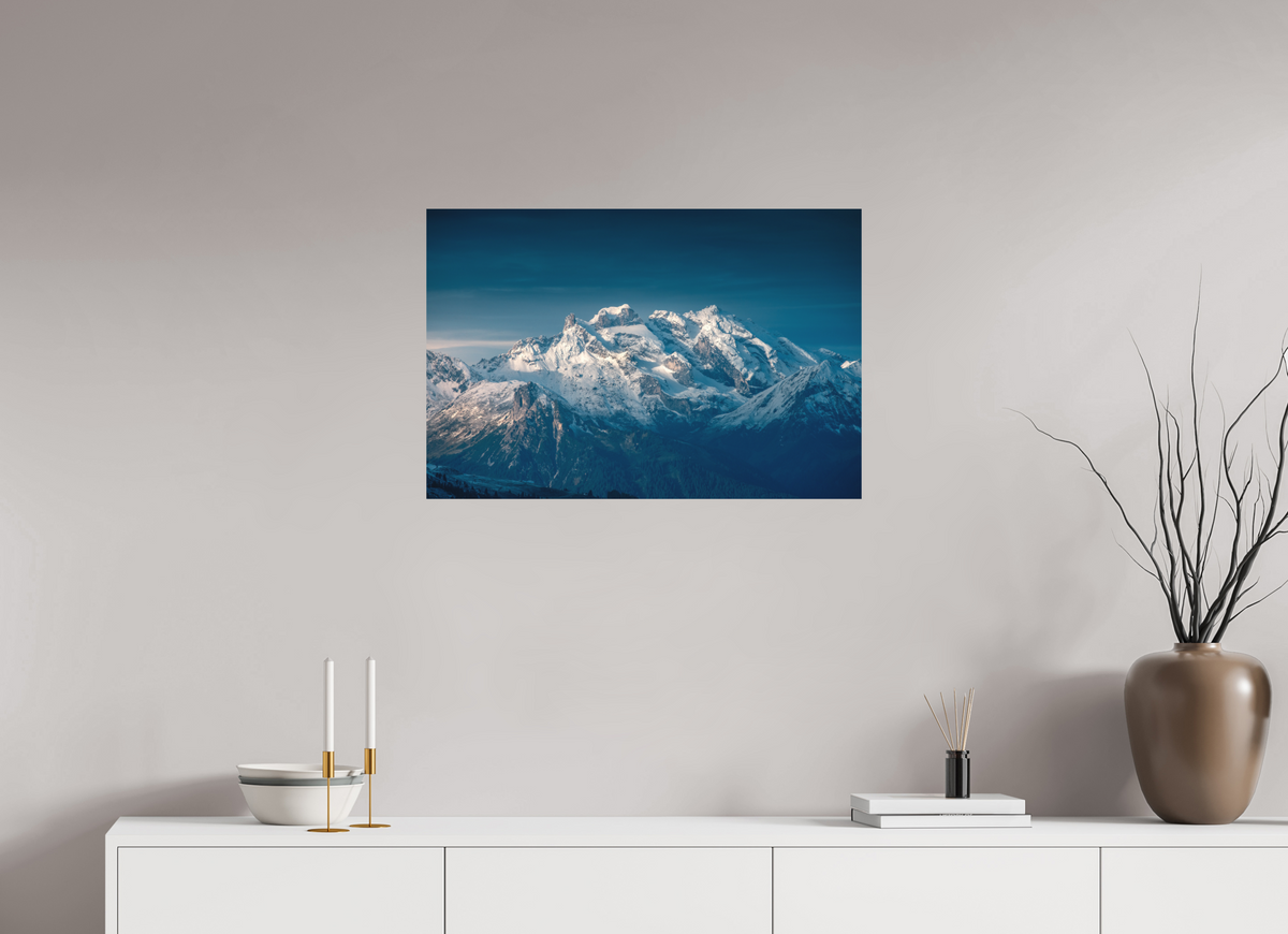 75 x 50 cm, Papierprint ohne Rahmen Sunrise at Muttjoechle, Drei Türme View