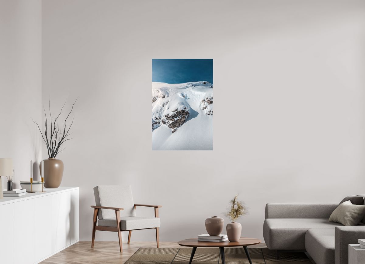 70 x 105 cm, Papierprint ohne Rahmen Skier Dropping a Steep Line, Arlberg