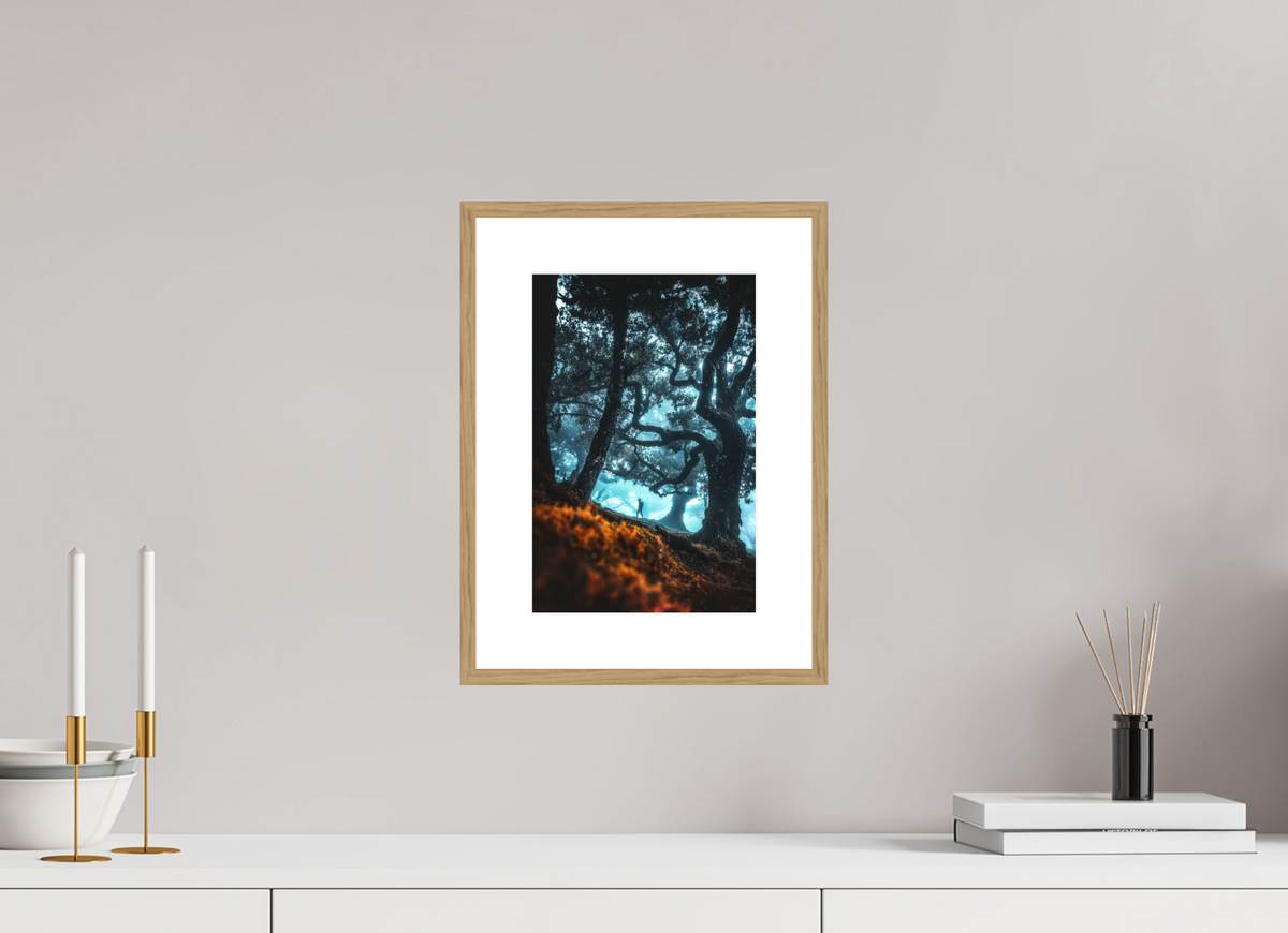20 x 30 cm, Rahmen-Holzoptik Enchanted Forest, Fanal, Madeira
