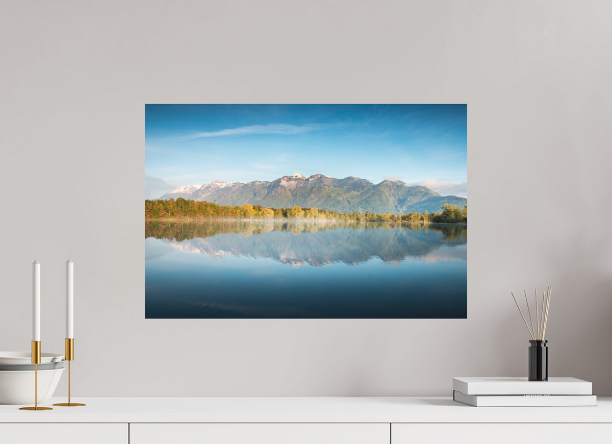 60 x 40 cm, Papierprint ohne Rahmen Baggerlöcher Reflection, Feldkirch