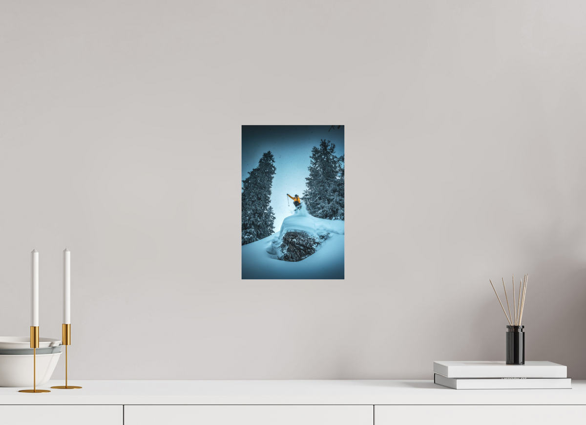 20 x 30 cm, Papierprint ohne Rahmen Frozen Launch Over the Trees
