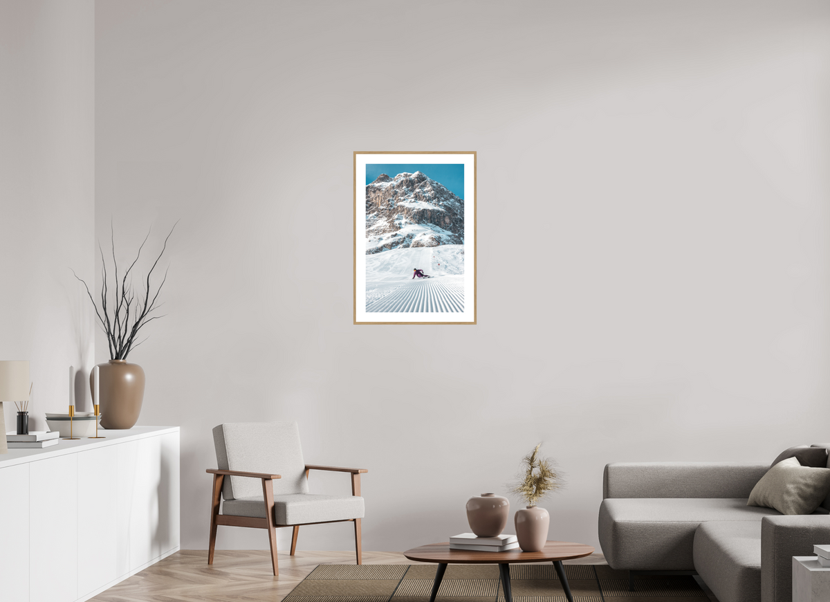 50 x 75 cm, Rahmen-Holzoptik Carving in Zürs, Arlberg