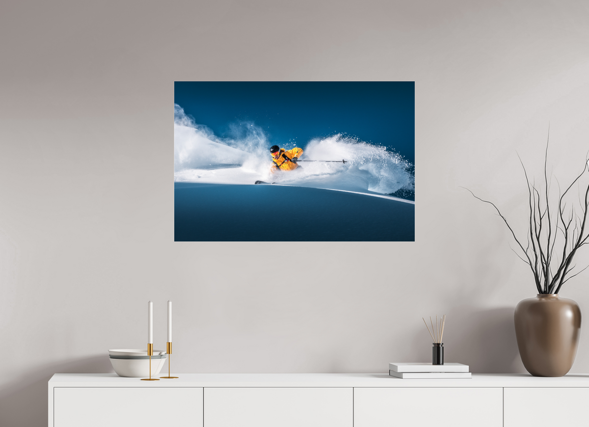 90 x 60 cm, Photo Print Under Acrylic Glass Powder Turns, Arlberg