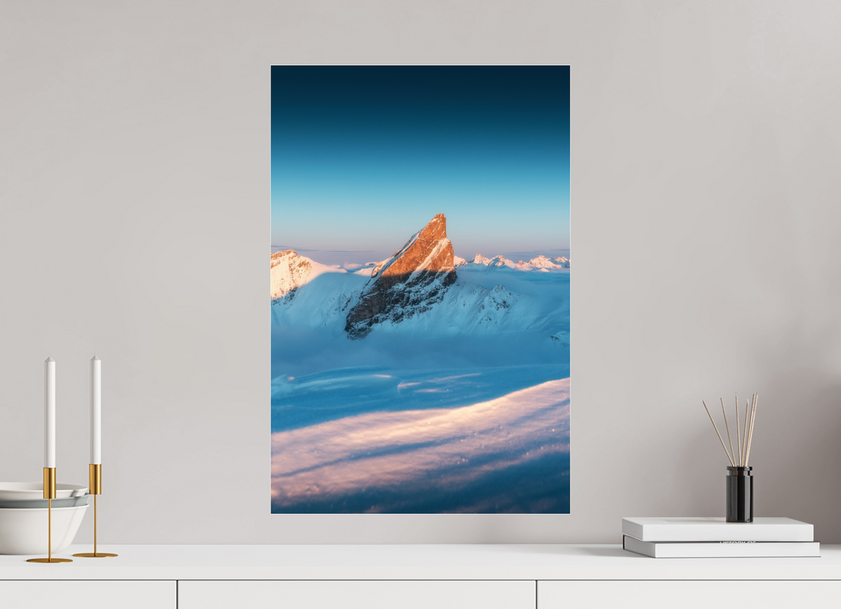 40 x 60 cm, Photo Print Under Acrylic Glass Roggspitze Sunset Light, Arlberg