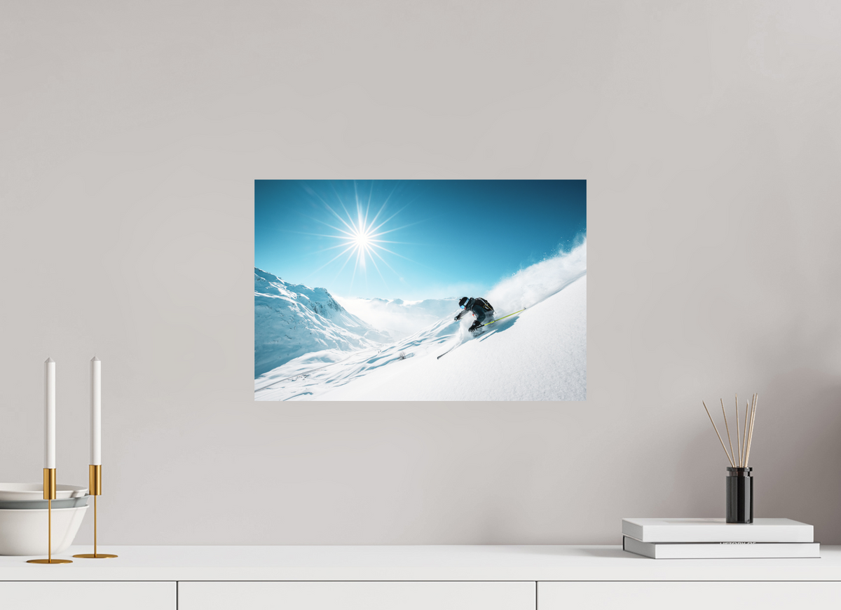 45 x 30 cm, Papierprint ohne Rahmen Freeride Action, Zürs