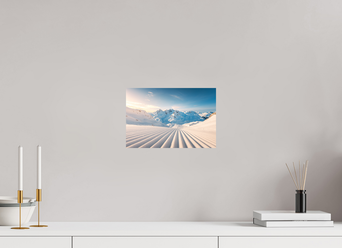 30 x 20 cm, Papierprint ohne Rahmen Freshly Groomed Slope, Zürs