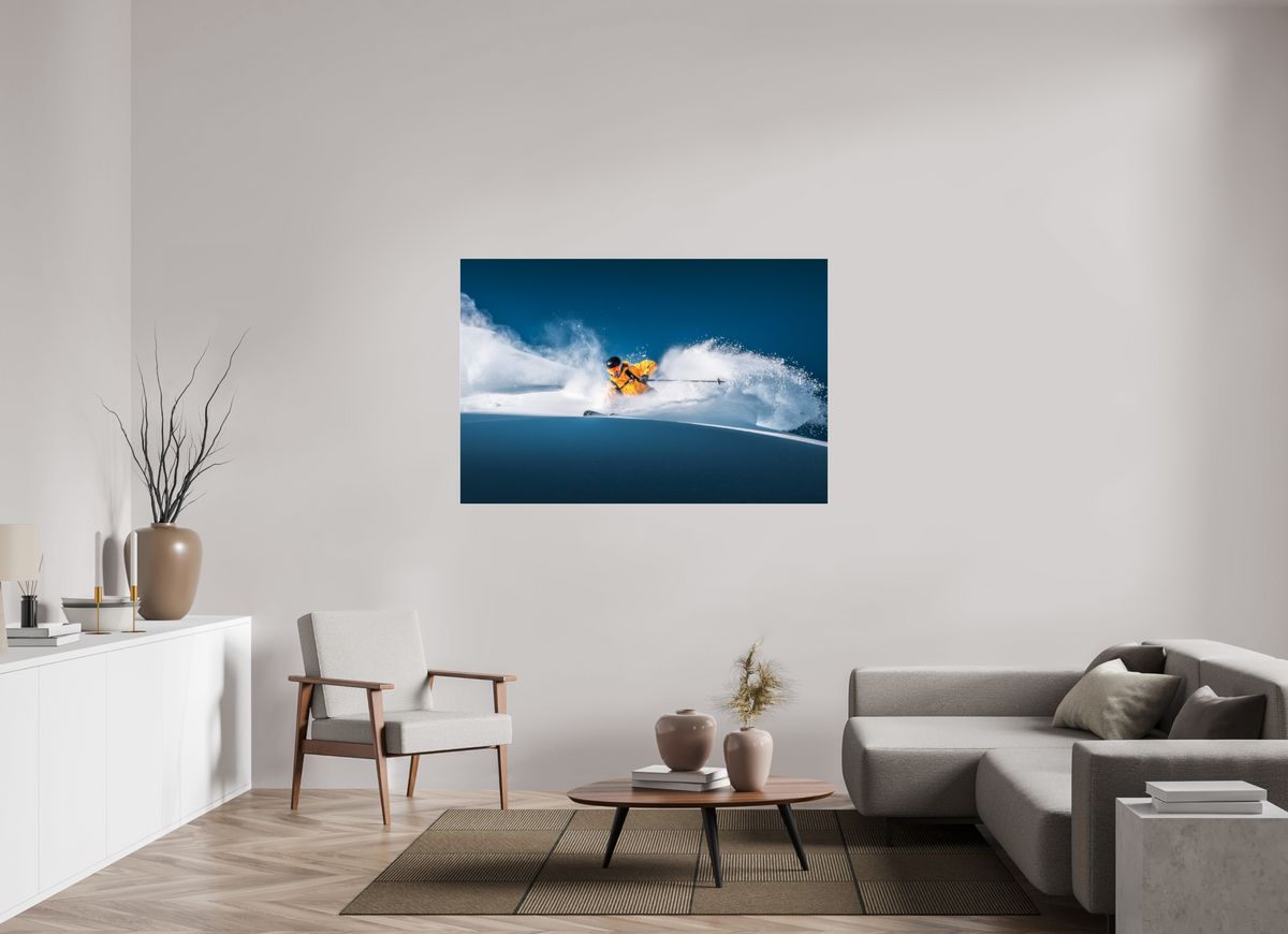 150 x 100 cm, Photo Print Under Acrylic Glass Powder Turns, Arlberg