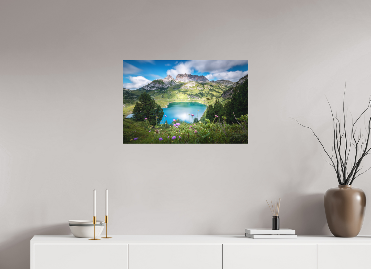 75 x 50 cm, Papierprint ohne Rahmen Formarinsee and Rote Wand, Vorarlberg
