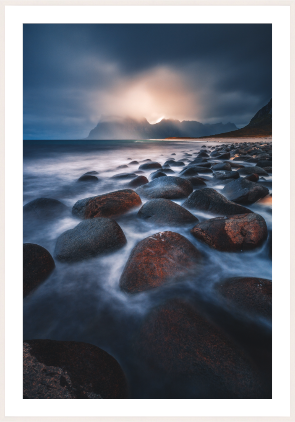 Main image Rocky Beach at Sunset, Lofoten
