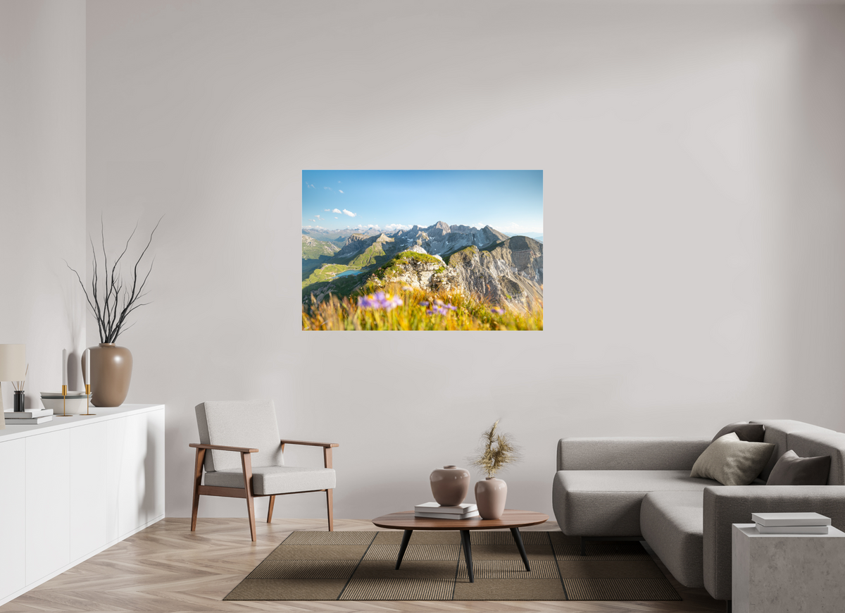150 x 100 cm, Photo Print Under Acrylic Glass Omeshorn Summer Hike, Austria Arlberg