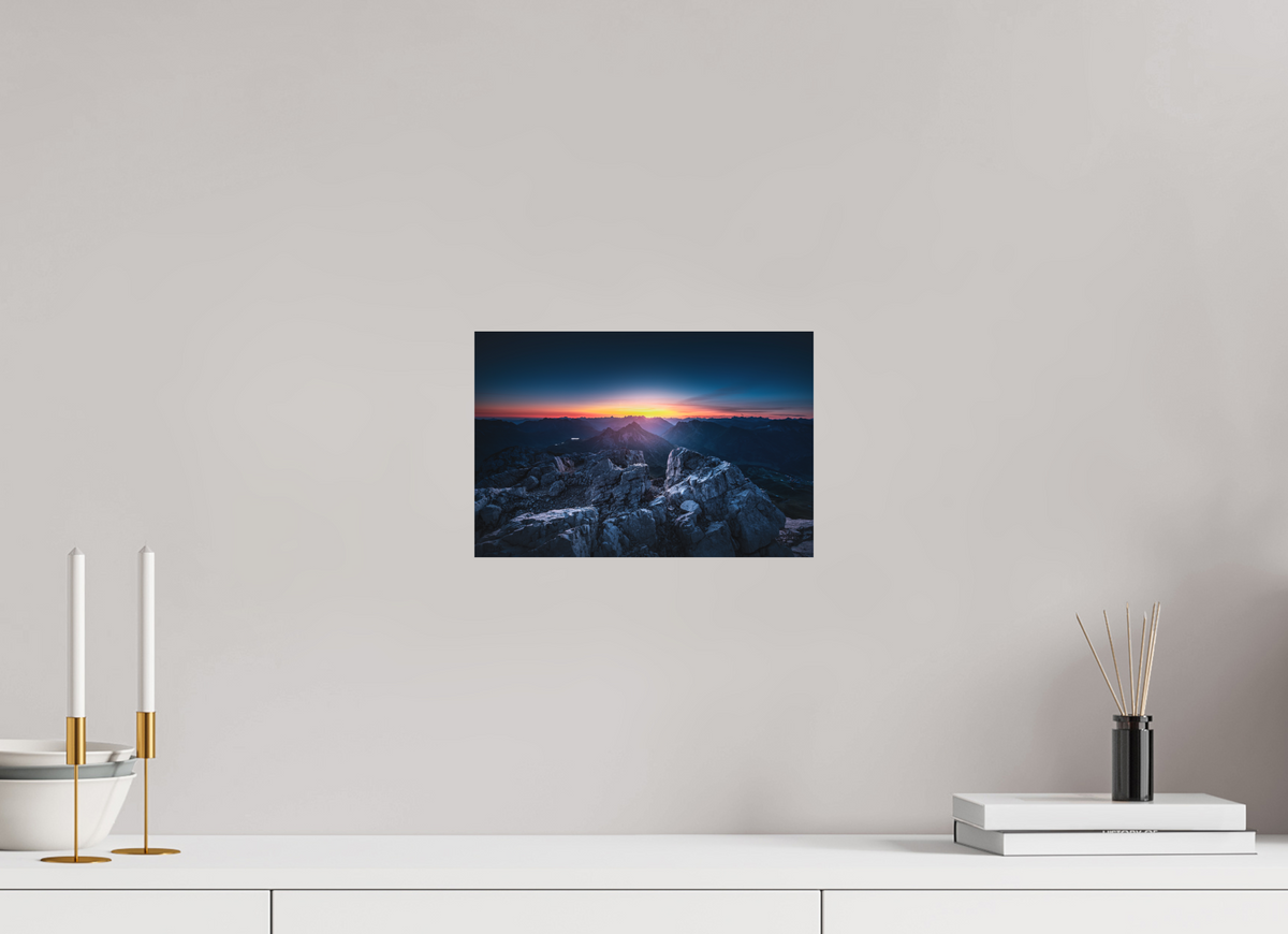 30 x 20 cm, Papierprint ohne Rahmen Sunrise at the Mohnenfluh, Lech