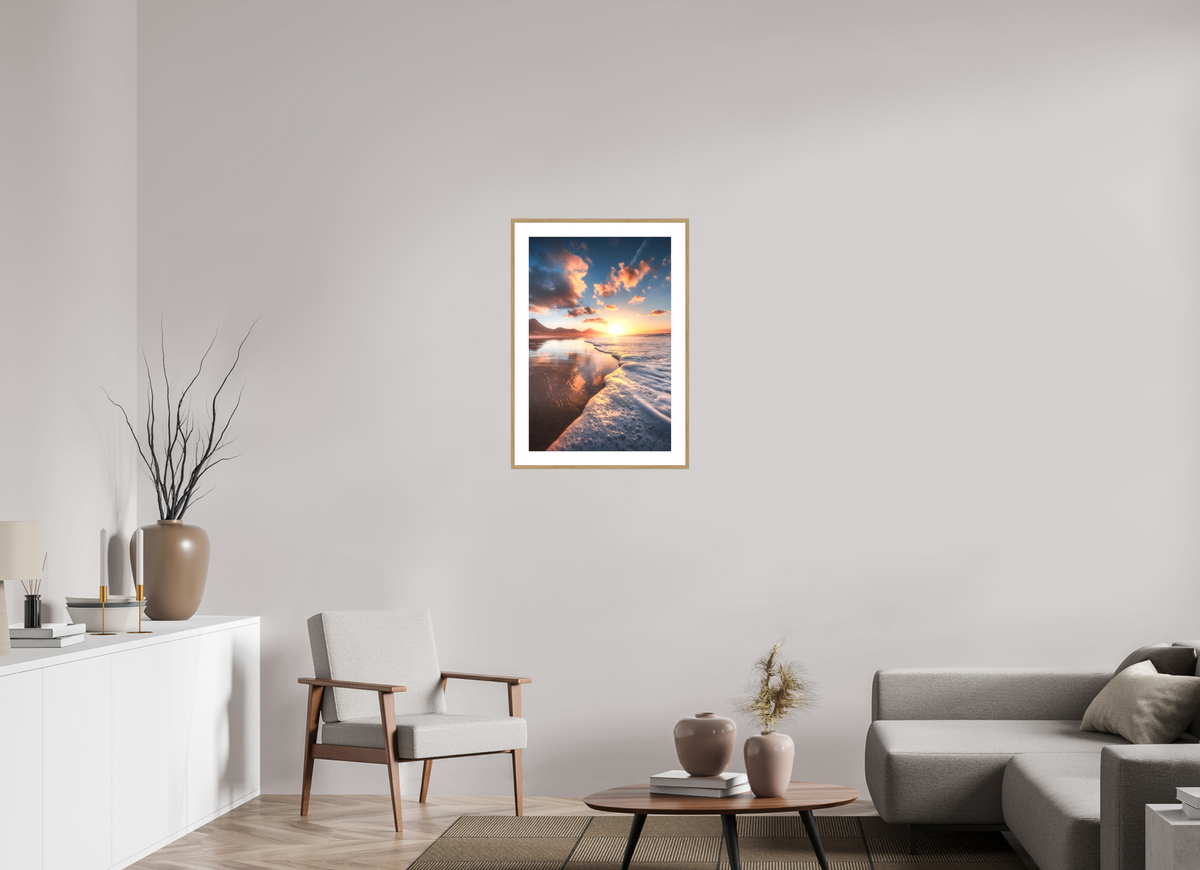 50 x 75 cm, Rahmen-Holzoptik Playa de Cofete, Fuerteventura