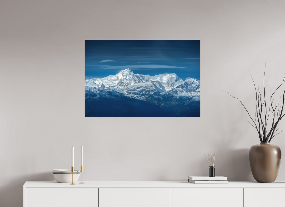 90 x 60 cm, Papierprint ohne Rahmen Schesaplana Sunrise from Muttjoechle