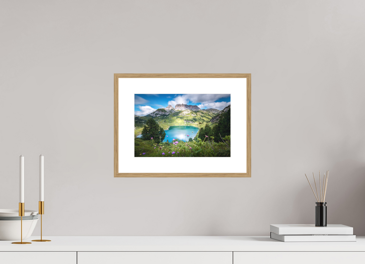 30 x 20 cm, Rahmen-Holzoptik Formarinsee and Rote Wand, Vorarlberg