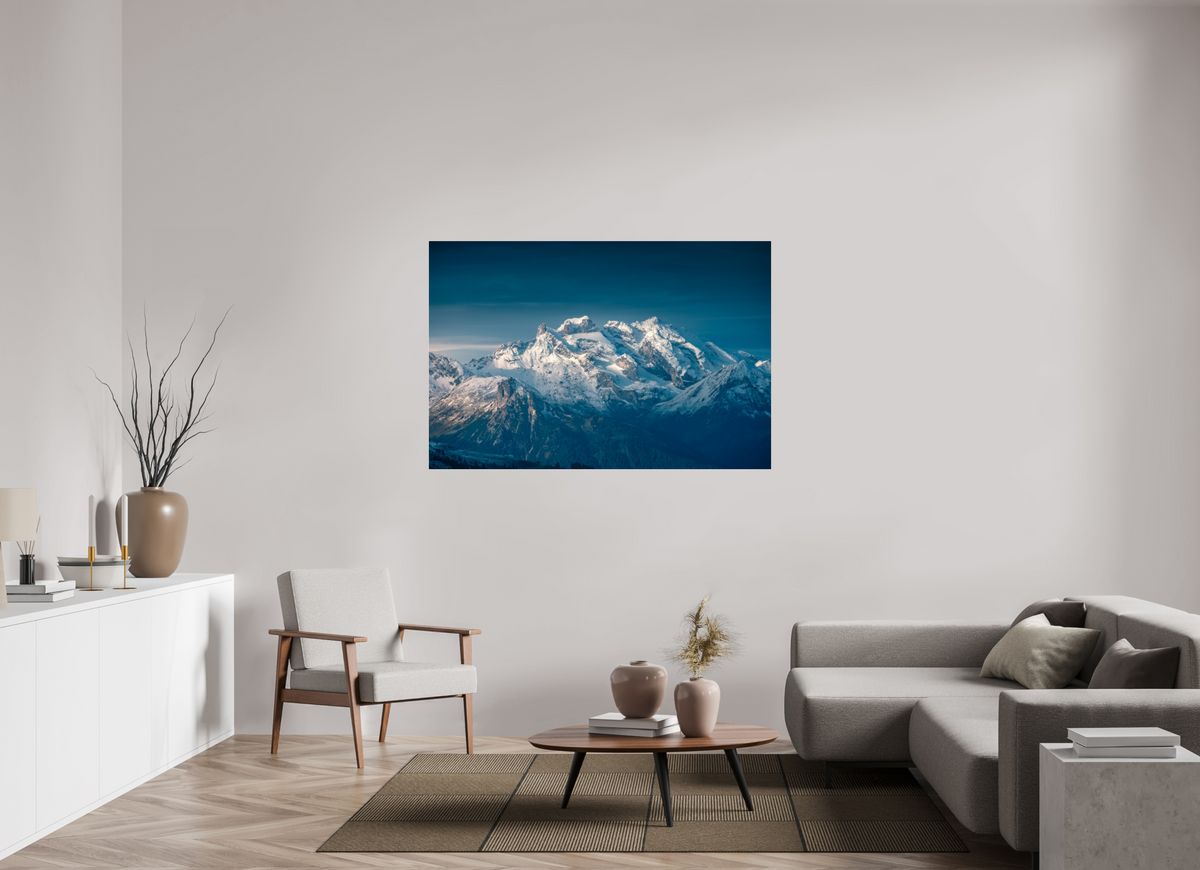 150 x 100 cm, Photo Print Under Acrylic Glass Sunrise at Muttjoechle, Drei Türme View
