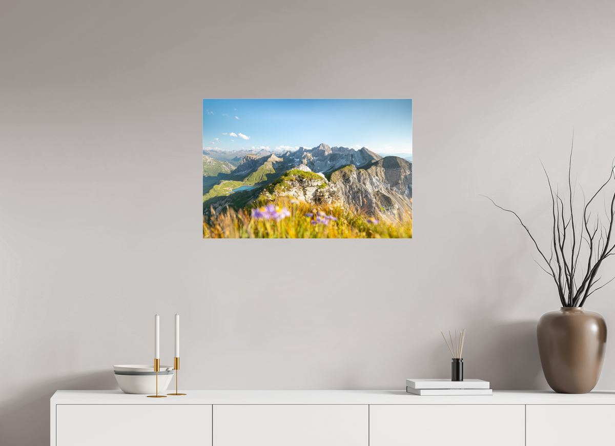 75 x 50 cm, Photo Print Under Acrylic Glass Omeshorn Summer Hike, Austria Arlberg