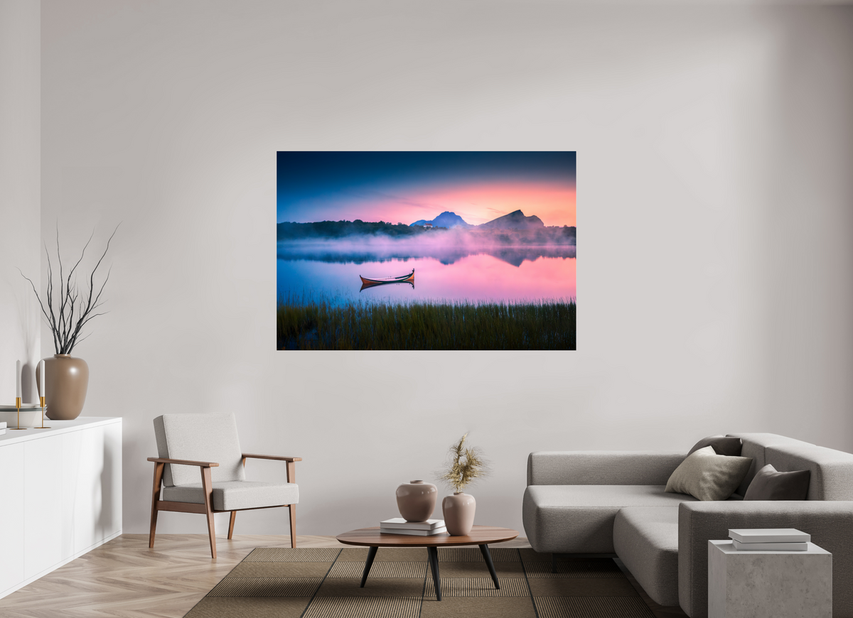 180 x 120 cm, Photo Print Under Acrylic Glass Evening Mood, Lofoten