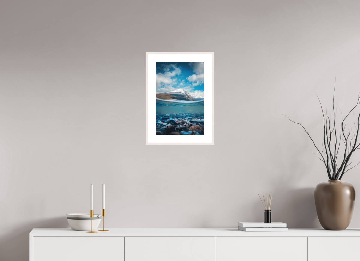 30 x 45 cm, Rahmen-Weiß Lago Roca, Patagonia