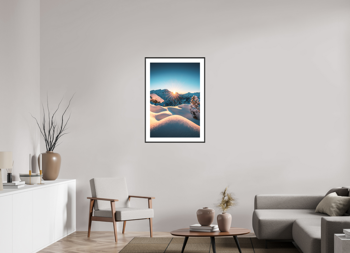 60 x 90 cm, Rahmen-Schwarz Kriegerhorn, Lech Arlberg
